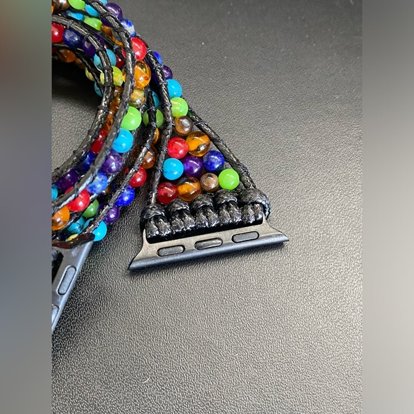 multi color beaded wrap band for Apple watch 41mm - Picture 5 of 7